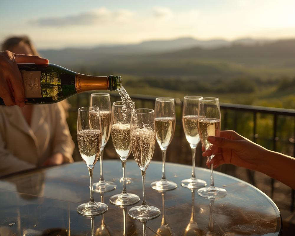 champagne wine region Illustration 3